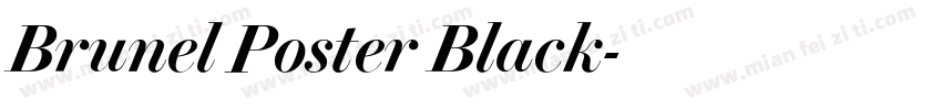 Brunel Poster Black字体转换